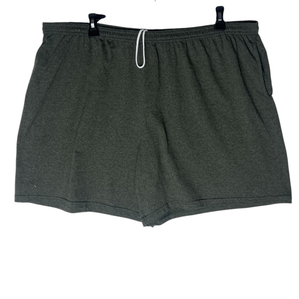 Hanes Mens 3XL Charcoal Heather Gray Jersey Shorts Drawstring Pockets NWOT